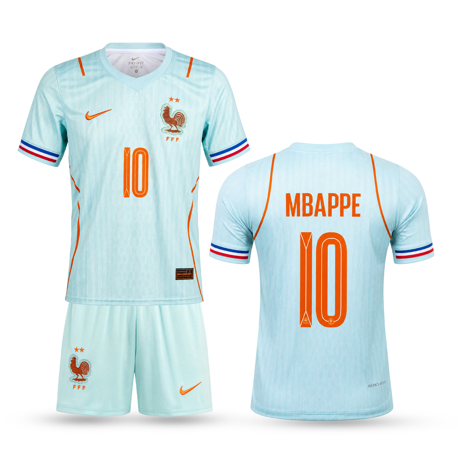 Francja Dziecięcy Wyjazdowy Komplet Piłkarski, Mbappe. WC 2026, Niebieski