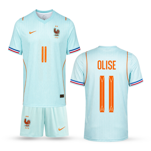 Francja Dziecięcy Wyjazdowy Komplet Piłkarski, Olise. WC 2026, Niebiesko-Biały