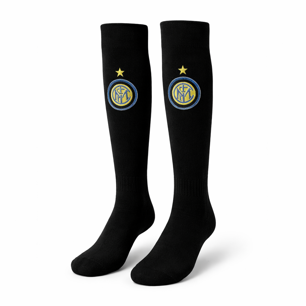 Dziecięce skarpety piłkarskie, Czarny, Inter