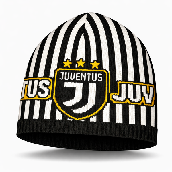 Czapka Juventus, czarno-biała