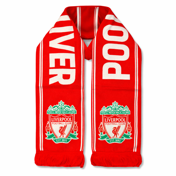 Dzianinowy szalik Liverpool, czerwony