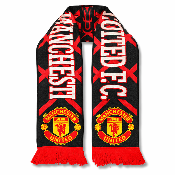 Dzianinowy szalik Manchester United, czerwony