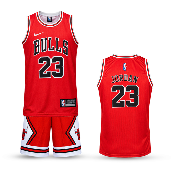 Dziecięcy zestaw do koszykówki, czerwony, Chicago Bulls, Jordan