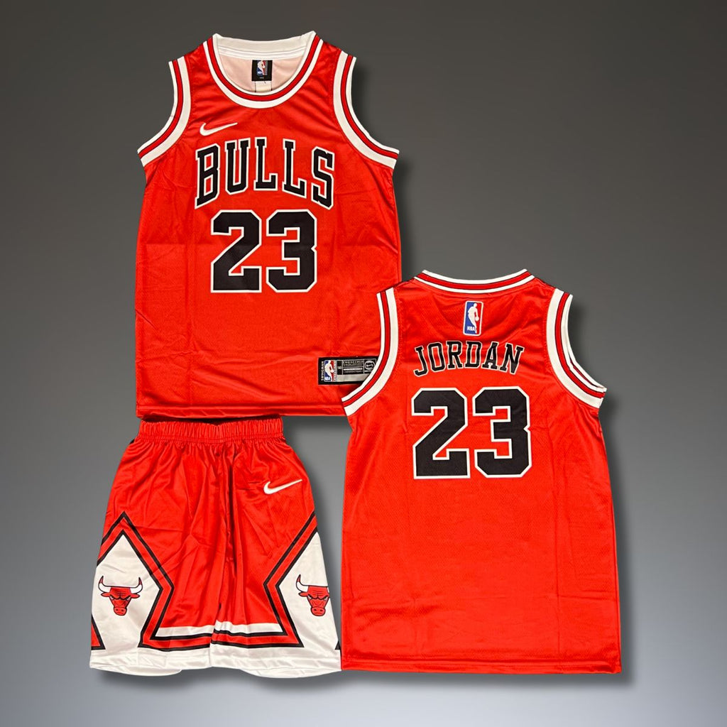 Dziecięcy zestaw do koszykówki, czerwony, Chicago Bulls, Jordan