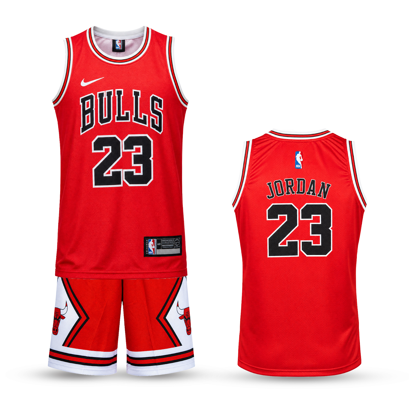 Dziecięcy zestaw do koszykówki, czerwony, Chicago Bulls, Jordan