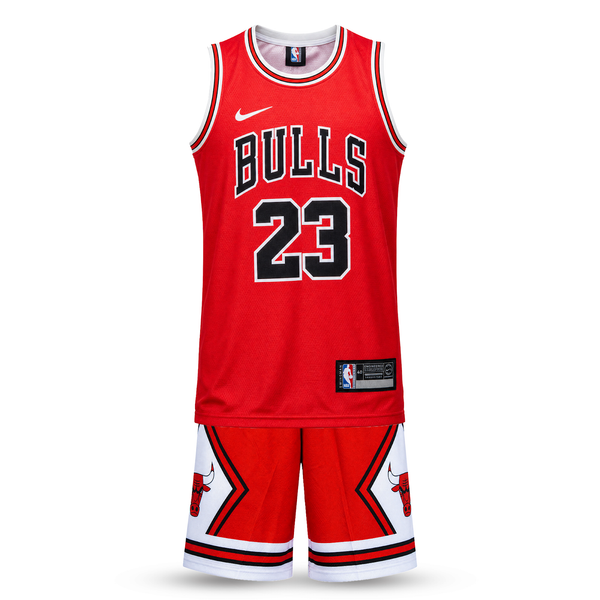 Dziecięcy zestaw do koszykówki, czerwony, Chicago Bulls, Jordan