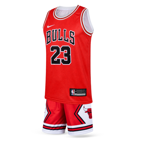 Dziecięcy zestaw do koszykówki, czerwony, Chicago Bulls, Jordan