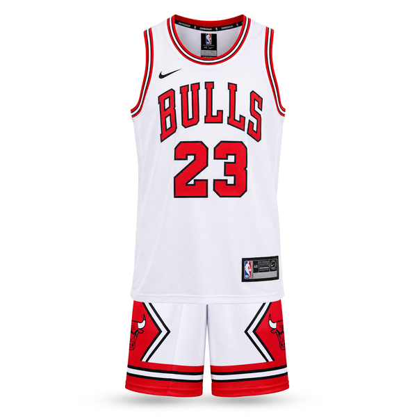 Dziecięcy zestaw do koszykówki, biały, Chicago Bulls. Jordan