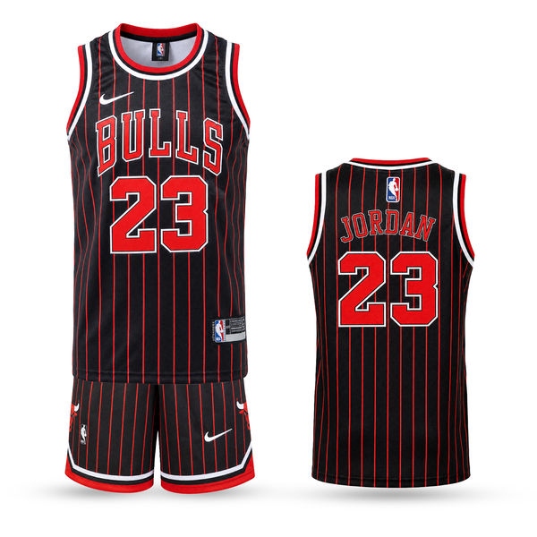 Dziecięcy zestaw do koszykówki, czarny, Chicago Bulls, Jordan