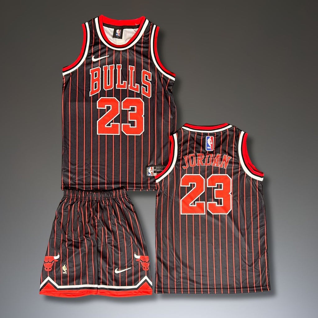 Dziecięcy zestaw do koszykówki, czarny, Chicago Bulls, Jordan