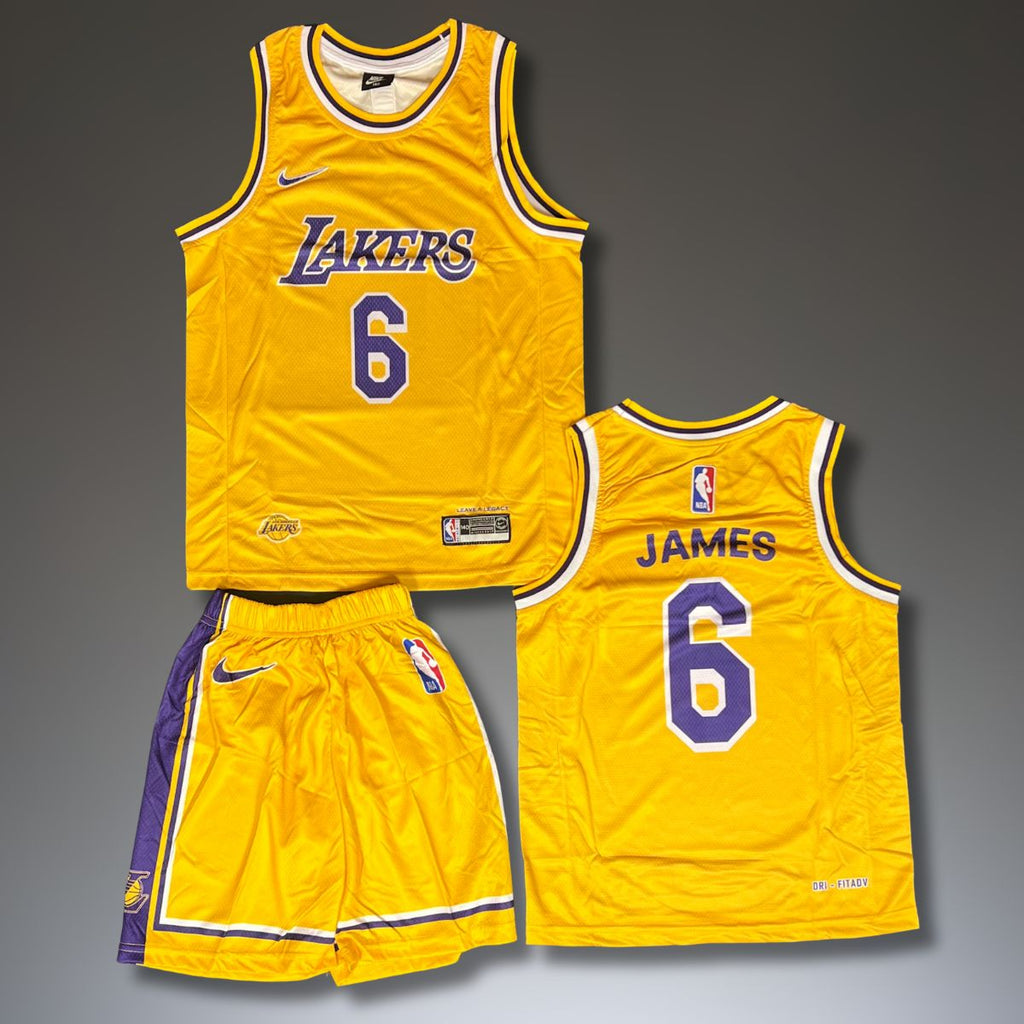 Zestaw do koszykówki dla dzieci, żółty. LA Lakers, James