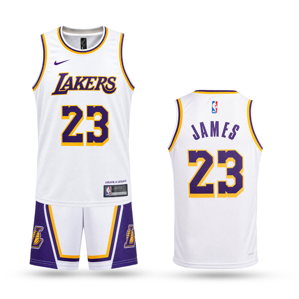 LA Lakers Dziecięcy Komplet Koszykarski, James. 26/27, Biały