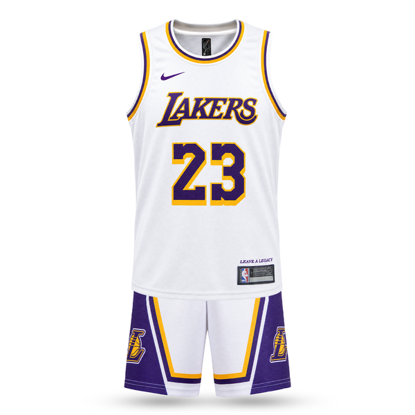 LA Lakers Dziecięcy Komplet Koszykarski, James. 26/27, Biały