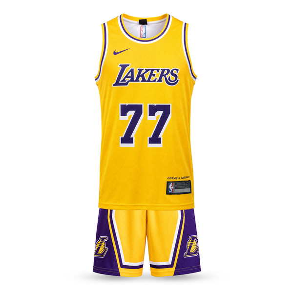 LA Lakers Dziecięcy Komplet Koszykarski, Doncić. 26/27, Żółty