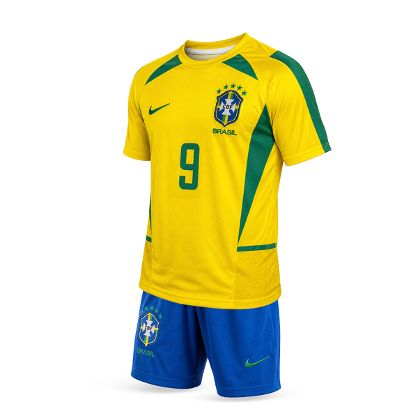 Brazylia Dziecięcy Klasyczny Komplet Piłkarski, Ronaldo. WC 2002