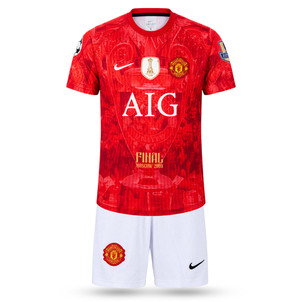 Manchester United Dziecięcy Klasyczny Komplet Piłkarski, Ronaldo. 2008 CL Final 2nd Edition