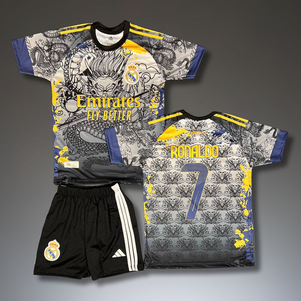 Zestaw dziecięcy Real Madrid, niebieski, Ronaldo. Edycja Dragon 2025