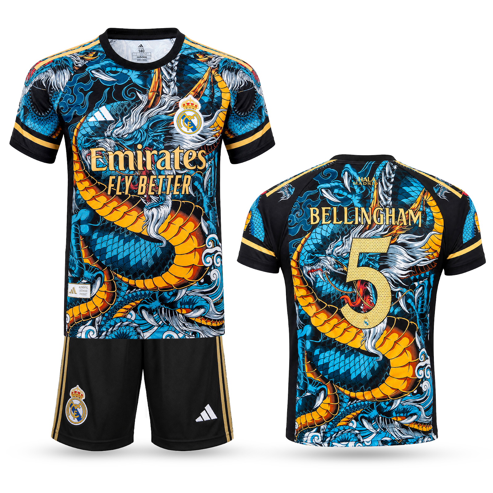 Zestaw dziecięcy Real Madrid, kolorowy, Bellingham. Edycja Dragon 2025
