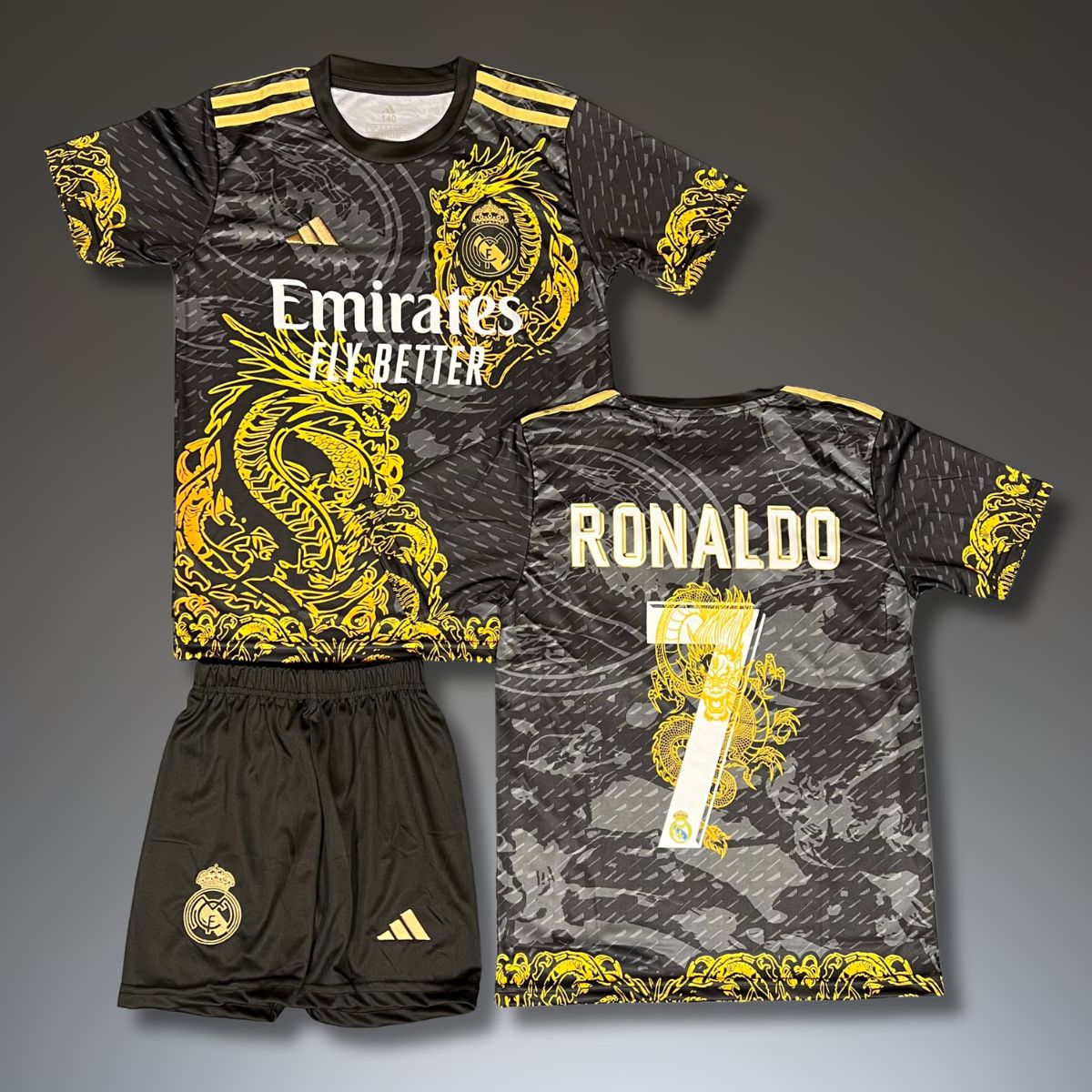 Zestaw dziecięcy Real Madrid, Ronaldo. Edycja z czarnym smokiem 2025