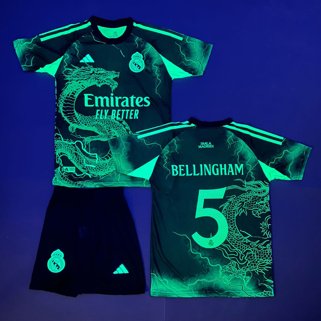 Zestaw dziecięcy fluorescencyjny Real Madrid, Bellingham. Neonowy zielony smok edycja 2025
