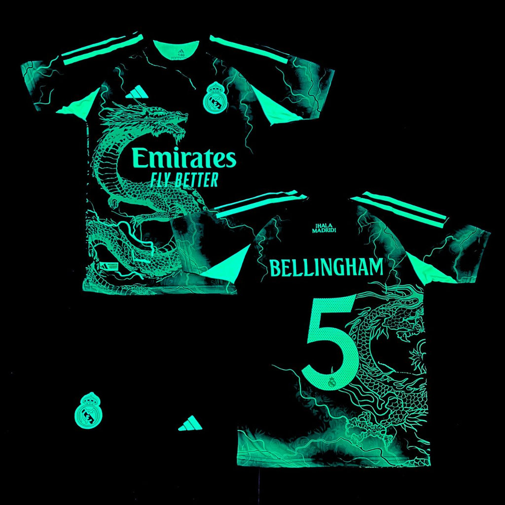 Zestaw dziecięcy fluorescencyjny Real Madrid, Bellingham. Neonowy zielony smok edycja 2025