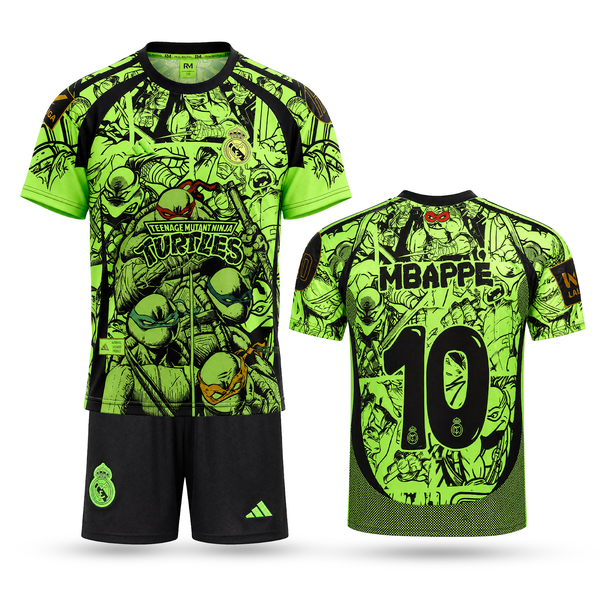 Zestaw dziecięcy fluorescencyjny Real Madrid, Mbappe. Neonowe żółwie Ninja Turtles edycja 2025