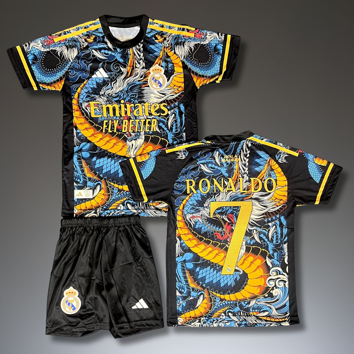 Zestaw dziecięcy Real Madrid, kolorowy, Ronaldo. Dragon Edition 2025