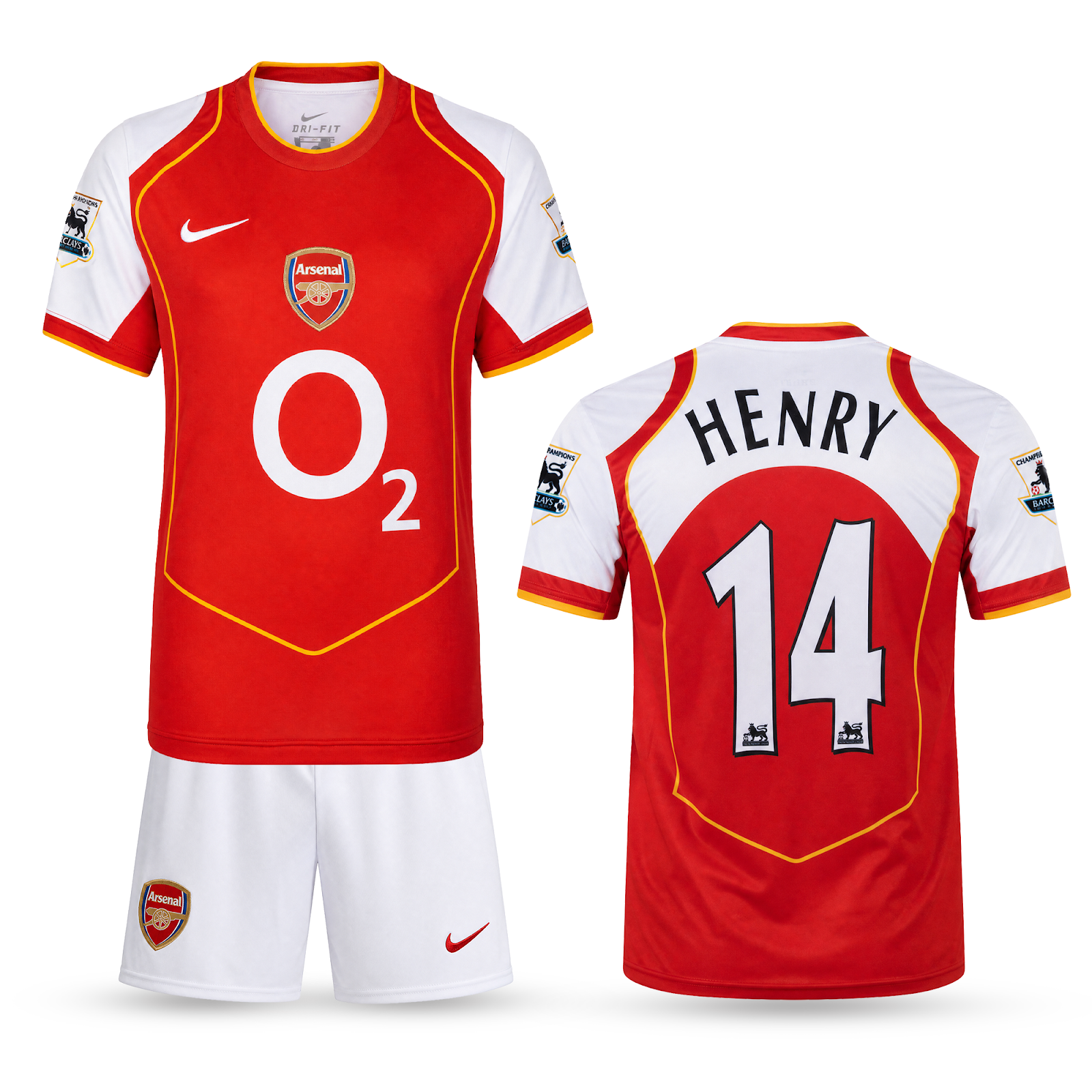 Arsenal Dziecięcy Retro Komplet Piłkarski, Henry