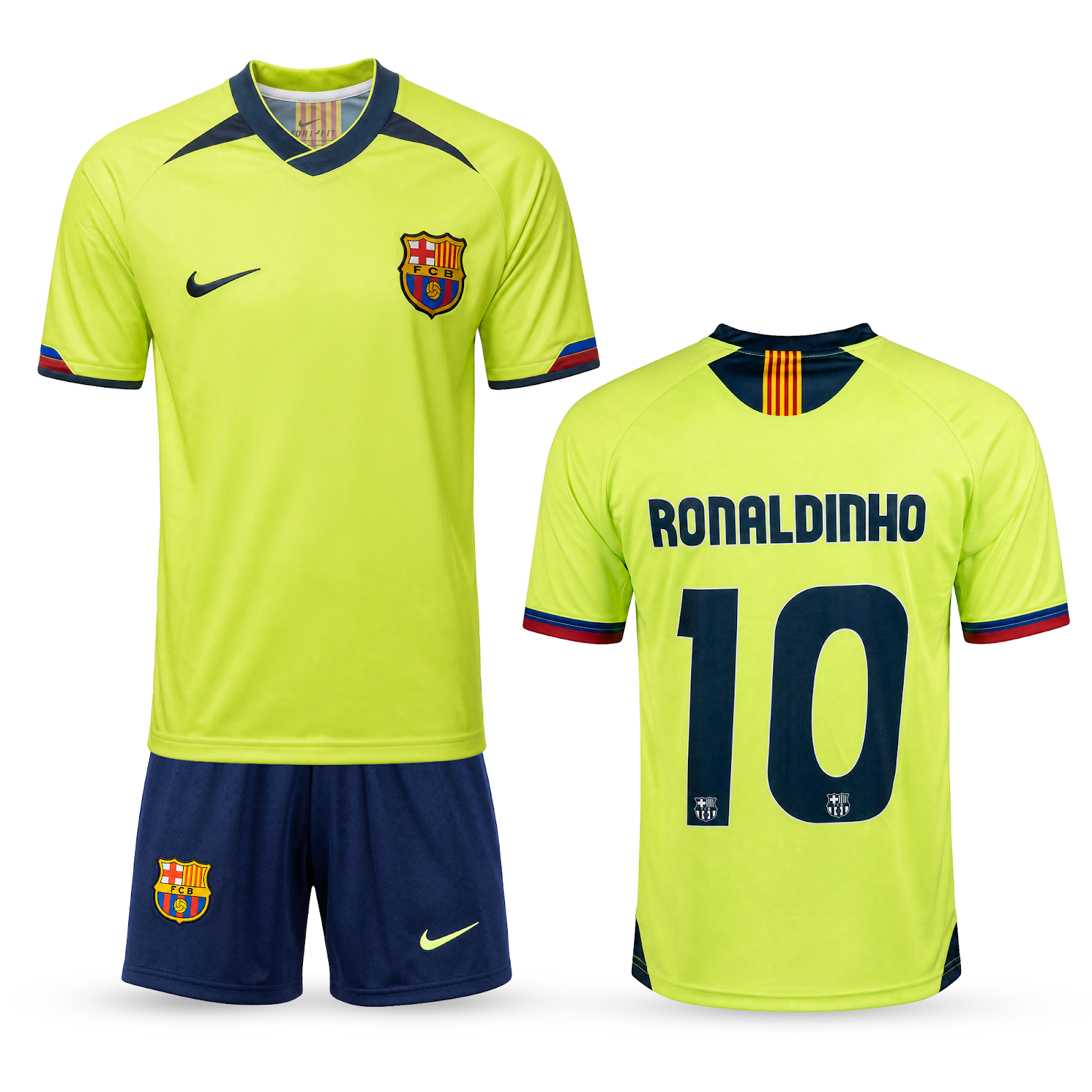 FC Barcelona Dziecięcy Retro Komplet Piłkarski, Ronaldinho