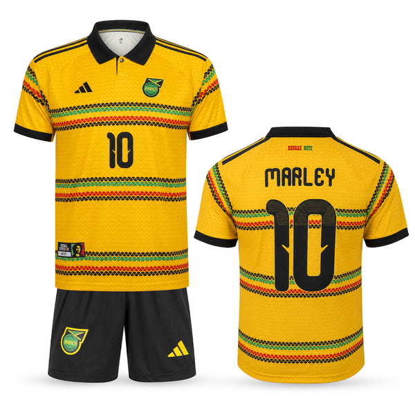 Jamajka Dziecięcy Komplet Piłkarski, Bob Marley. Bob Marley Edition, Żółty
