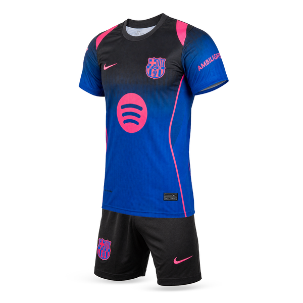 Barcelona Dziecięcy Komplet Piłkarski, Yamal. 26/27 Special Blue Edition, Niebieski