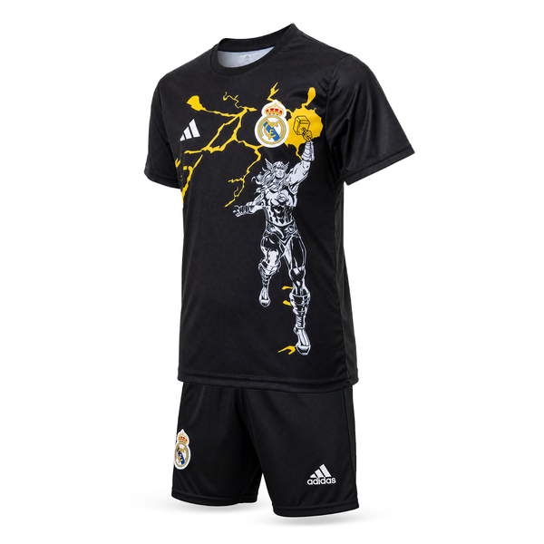 Real Madrid Dziecięcy Komplet Piłkarski, Bellingham. Thor Edition, Czarny