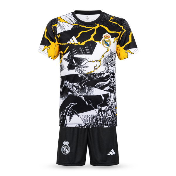 Real Madrid Dziecięcy Komplet Piłkarski, Bellingham. Thor Edition, Czorno-Biały