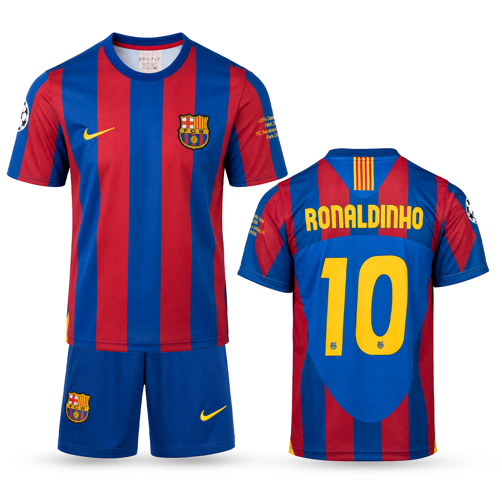 Barcelona Dziecięcy Klasyczny Komplet Piłkarski, Ronaldinho. 04/05