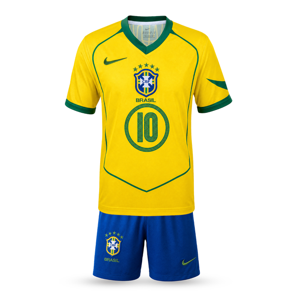 Brazylia Dziecięcy Komplet Piłkarski, Ronaldinho. 2004
