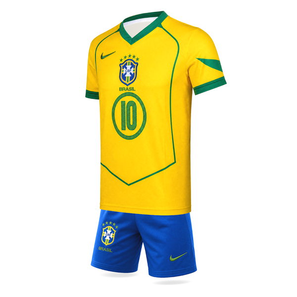 Brazylia Dziecięcy Komplet Piłkarski, Ronaldinho. 2004