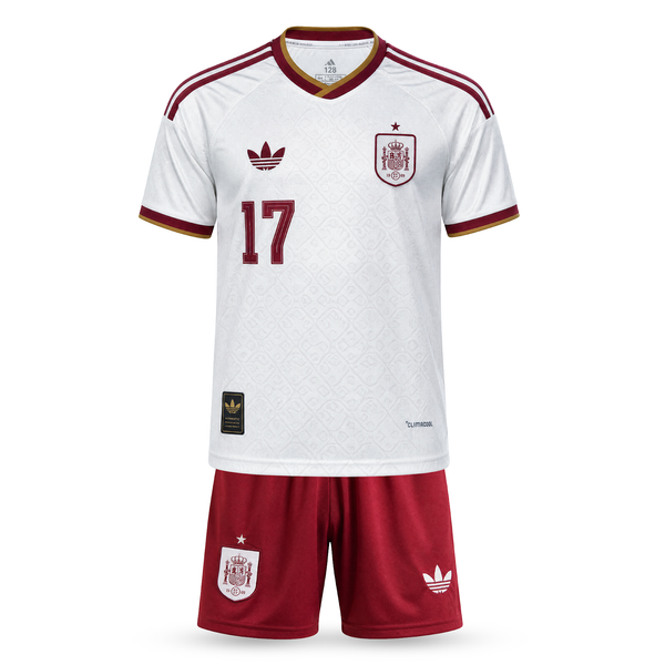 Hiszpania Dziecięcy Wyjazdowy Komplet Piłkarski, Williams. World Cup 2026