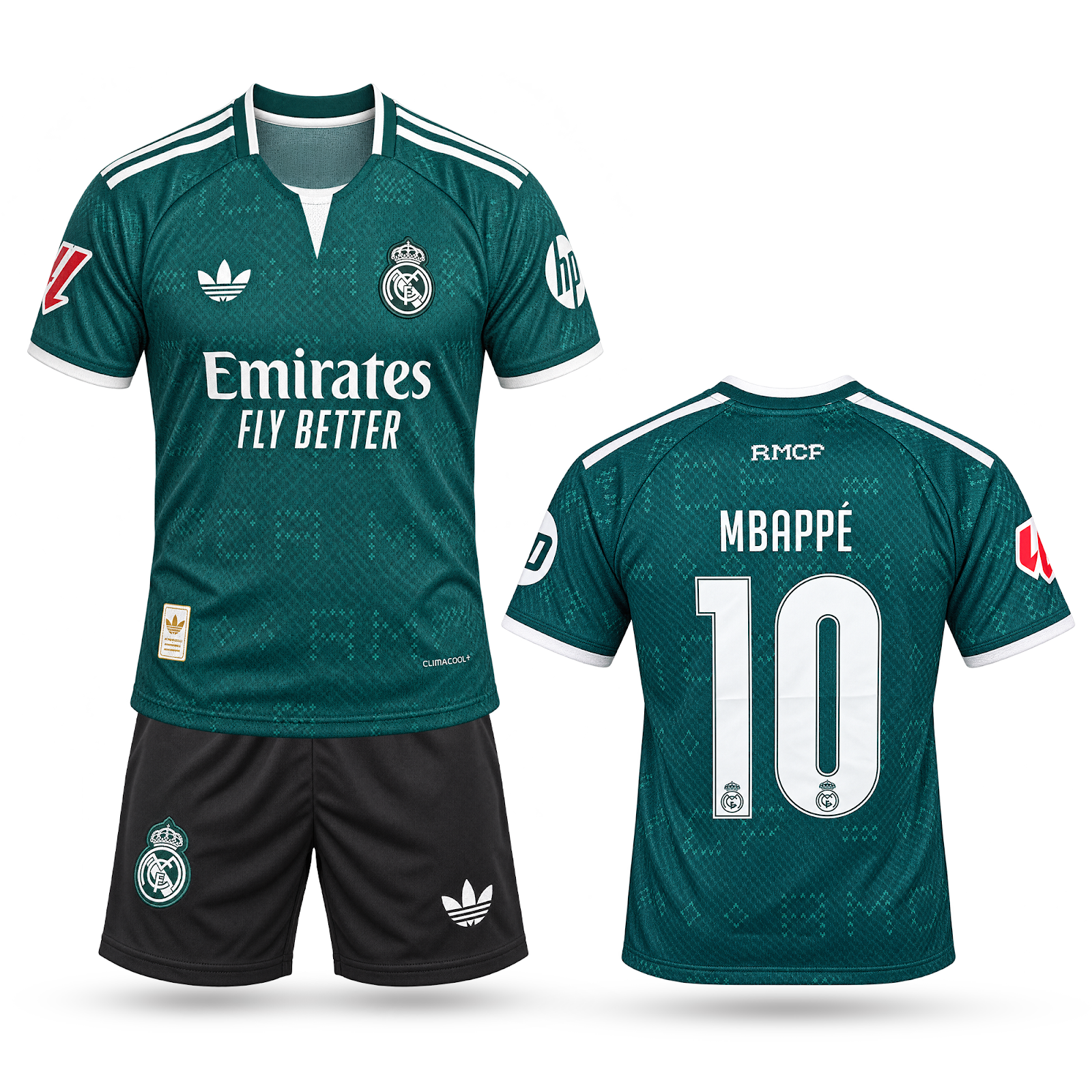 Real Madryt Dziecięcy Wyjazdowy Komplet Piłkarski, Mbappe. 26/27