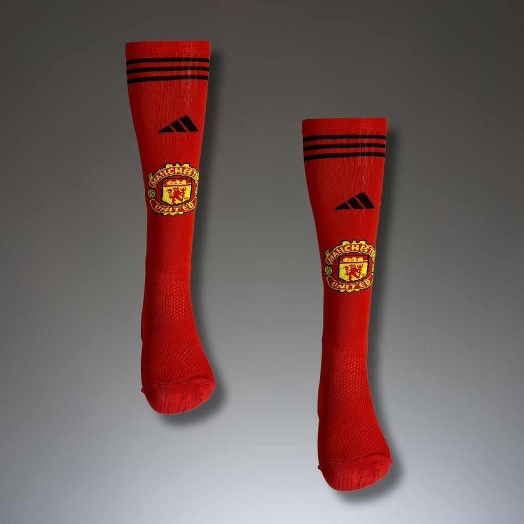 Skarpety piłkarskie Manchester United, czerwone