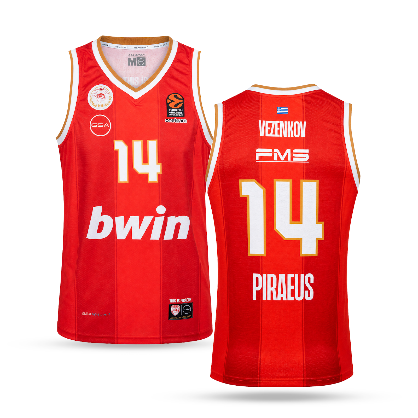 Koszulka męska Olympiakos, Vezenkov. EuroLeague 2025