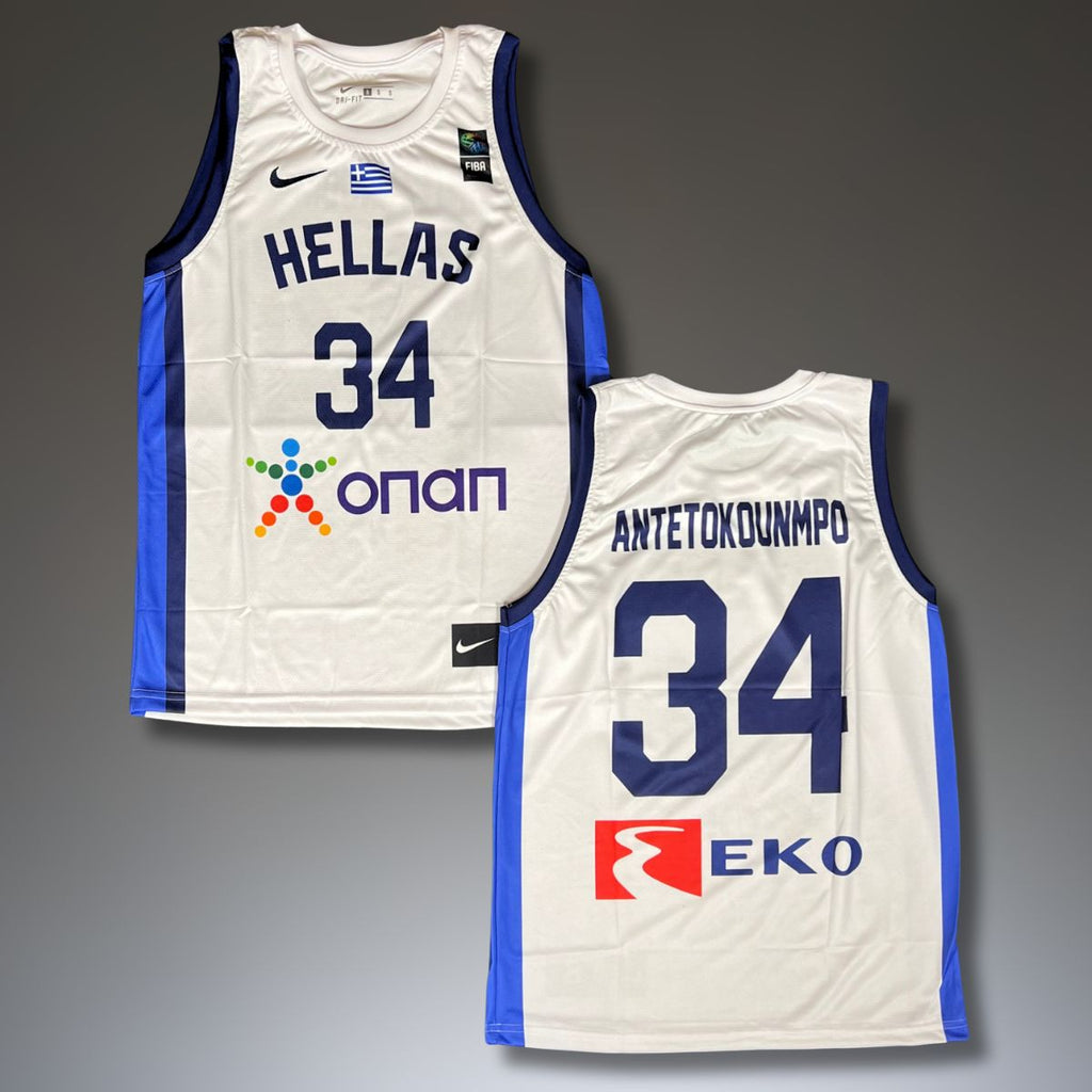 Koszulka męska Grecji, biała, Antetokounmpo