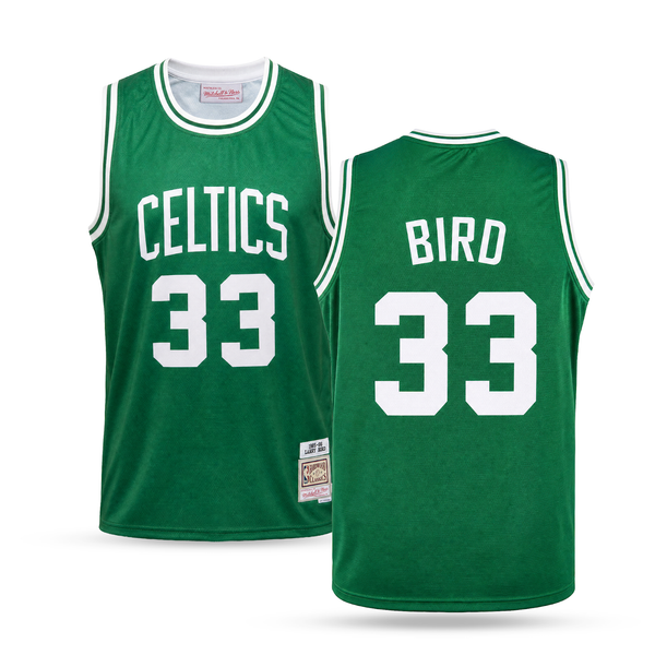 Boston Celtics Męska Retro Koszulka Koszykarska, Bird. Hardwood Classics, Zielona
