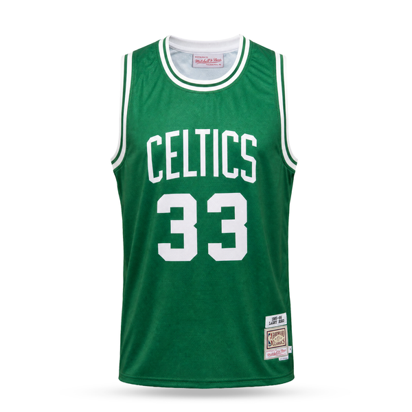 Boston Celtics Męska Retro Koszulka Koszykarska, Bird. Hardwood Classics, Zielona