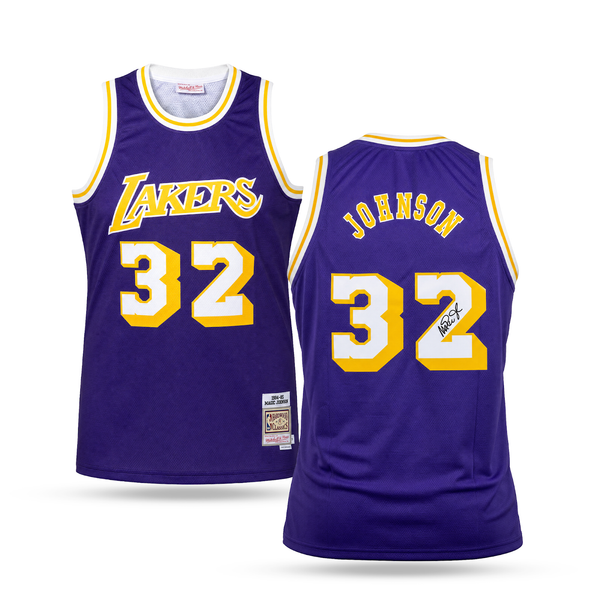 LA Lakers Męska Retro Koszulka Koszykarska, Johnson. Retro Hardwood Classics, Fioletowa