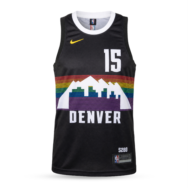 Denver Nuggets Męska Koszulka Koszykarska, Jokić. Czarna