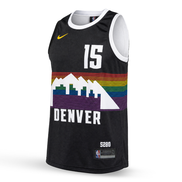 Denver Nuggets Męska Koszulka Koszykarska, Jokić. Czarna