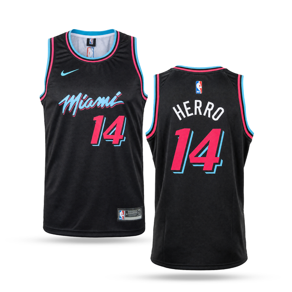Miami Heat Męska Koszulka Koszykarska, Herro. Czarna