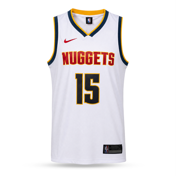 Denver Nuggets Męska Koszulka Koszykarska, Jokić. Biała