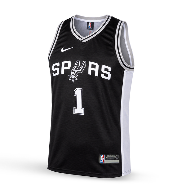 San Antonio Spurs Męska Koszulka Koszykarska, Wembanyama. Czarna