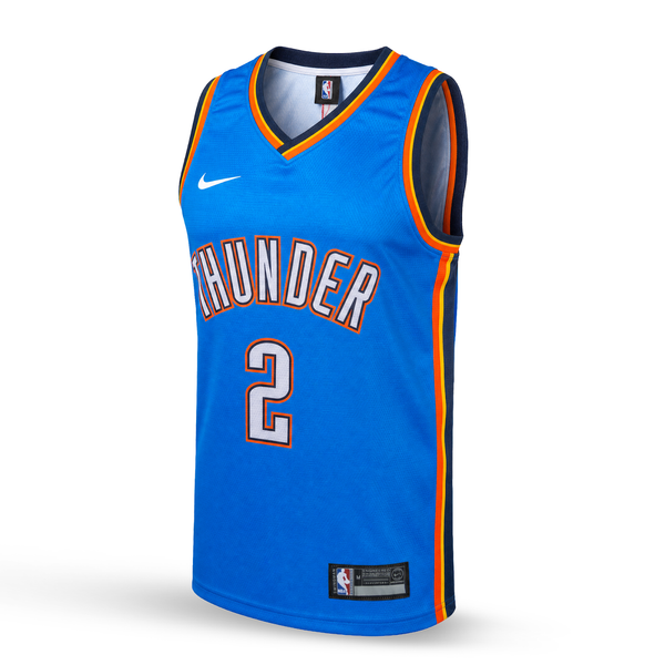 Oklahoma City Thunder Męska Koszulka Koszykarska, Alexander. Niebieska